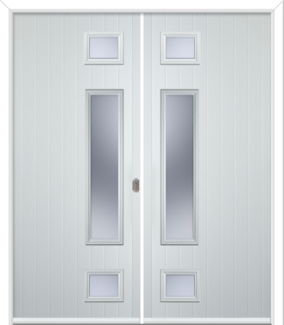 Wellow 3 Long Handle Composite French Doors Stippolyte