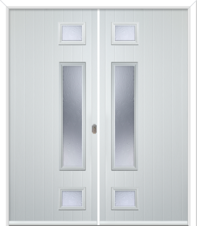 Wellow 3 Long Handle Composite French Doors Taffeta