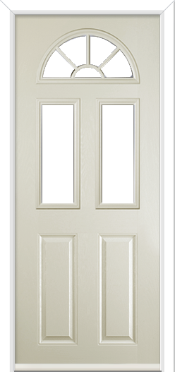 Minster 3 Sunburst Composite Door Cream