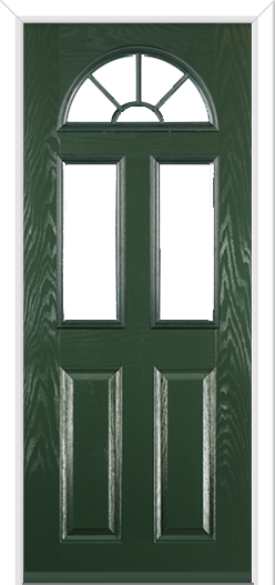 Minster 3 Sunburst Composite Door Green