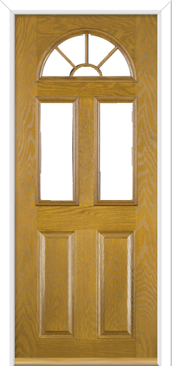 Minster 3 Sunburst Composite Door Irish Oak