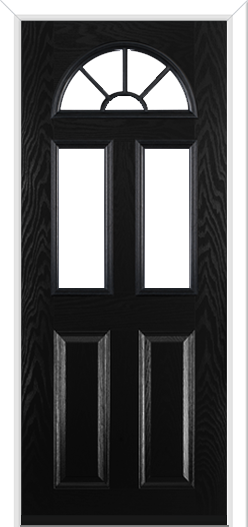 Minster 3 Sunburst Composite Door Midnight Black