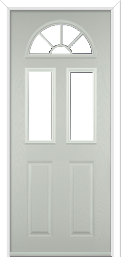 Minster 3 Sunburst Composite Door Pebble Grey
