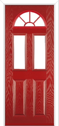 Minster 3 Sunburst Composite Door Red