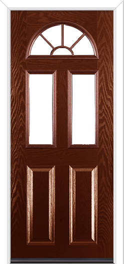Minster 3 Sunburst Composite Door Rosewood
