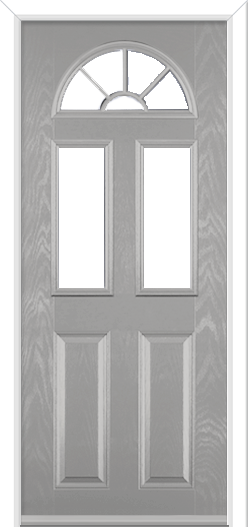 Minster 3 Sunburst Composite Door Silver Grey