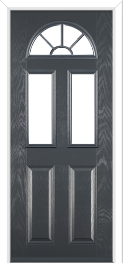 Minster 3 Sunburst Composite Door Slate Grey