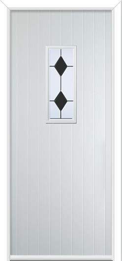 Normanton Composite Door Coloured Diamonds Black