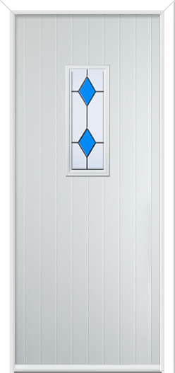 Normanton Composite Door Coloured Diamonds Blue