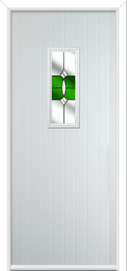 Normanton Composite Door Crystal Bohemia Green
